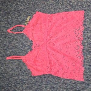 Aerie Women's Lace Bra Top Pink Size L NWT